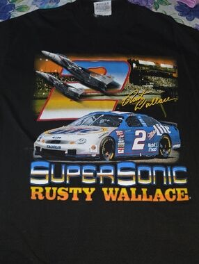 Chase Authentics Black T‑Shirt with Red & White Logo Tag